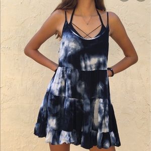 Classic Brandy Melville dress blue tie dye